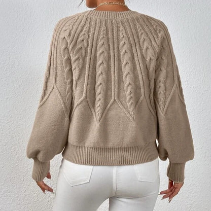 Fashion Retro Prismatic Twist Knitted Sweater